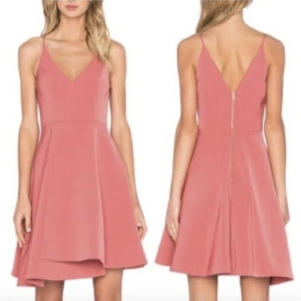 Beautiful coral color dress. Sz M. Beautiful Luxe Fabric.